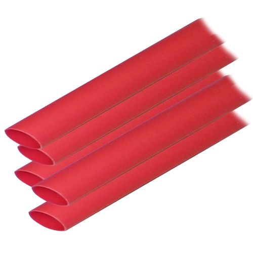 Ancor Adhesive Lined Heat Shrink Tubing - 1/2" x 12" - 5-Pack - Red