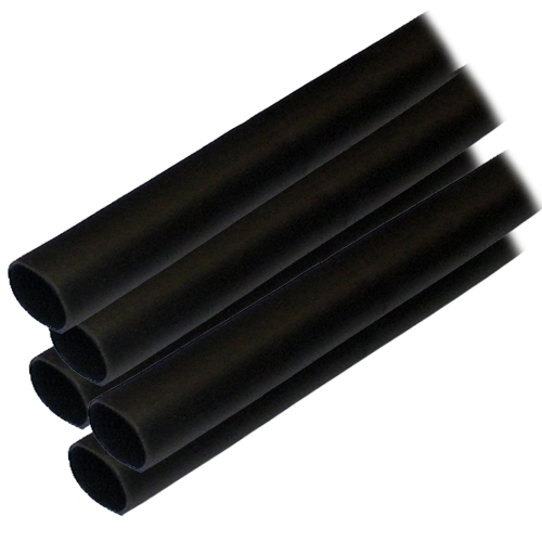 Ancor Adhesive Lined Heat Shrink Tubing - 1/2" x 12" - 5-Pack - Black