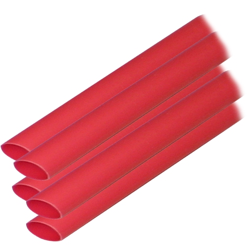 ANCOR  Adhesive Lined Heat Shrink Tubing (Alt) - 3/8" X 12" - 5-Pack - Red