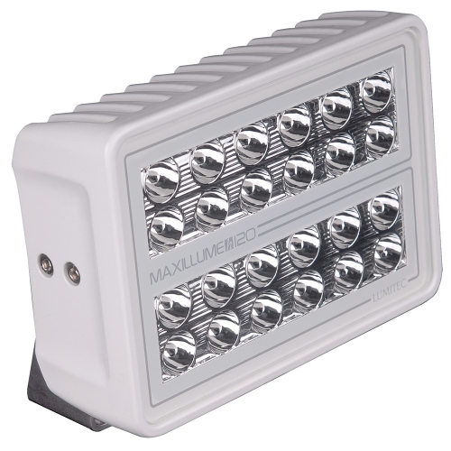 LUMITEC  Maxillume H120 - Trunnion Mount Flood Light - White Housing - White Dimming