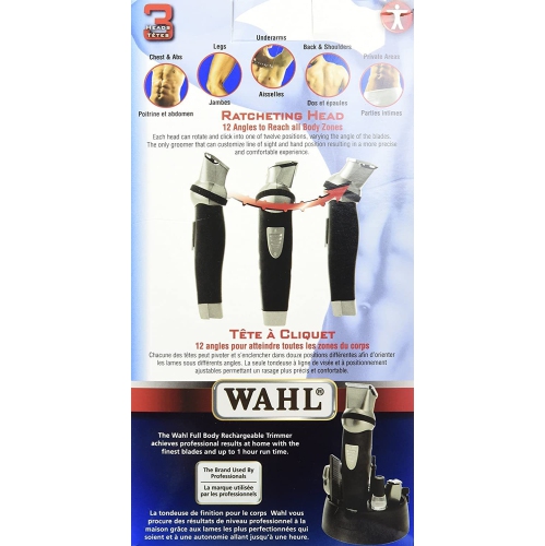 Wahl Canada 5580 Rechargeable Full Body Groomer, Personal Grooming Kit 12 pieces