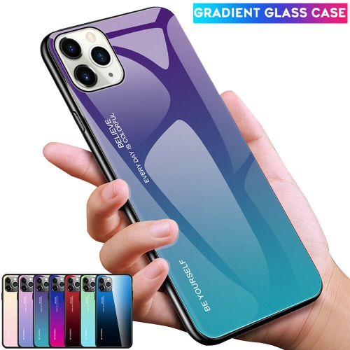 Gradient Tempered Glass Phone Case Cover For iPhone 11 PRO MAX
