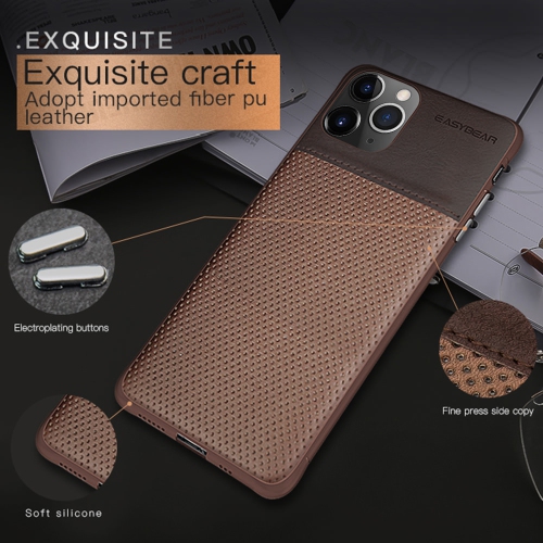 Luxury PU Leather Knock Skin Slim Back Case Cover for iPhone 11