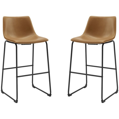 WALKER EDISON 30" Industrial Faux Leather Barstools (Set Of 2) - Available In 4 Colours Love these barstools