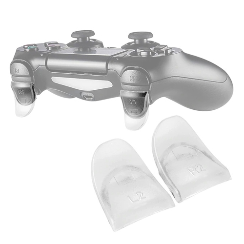 L2 R2 Buttons Extension Trigger 1 Pair For PlayStation 4 / PS4 Slim / PS4 Pro DualShock 4 DS4 V1 V2 Controllers - White