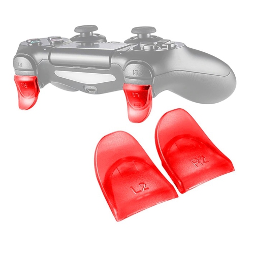 L2 R2 Buttons Extension Trigger 1 Pair For PlayStation 4 / PS4 Slim / PS4 Pro DualShock 4 DS4 V1 V2 Controllers - Red