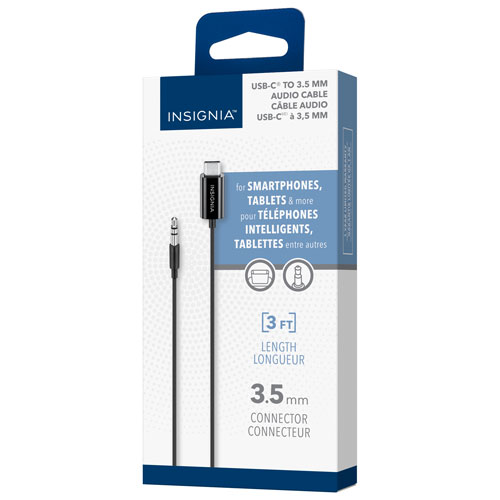 Insignia 0.91m USB Type-C to 3.5mm Audio Plug Cable - Only at Best Buy