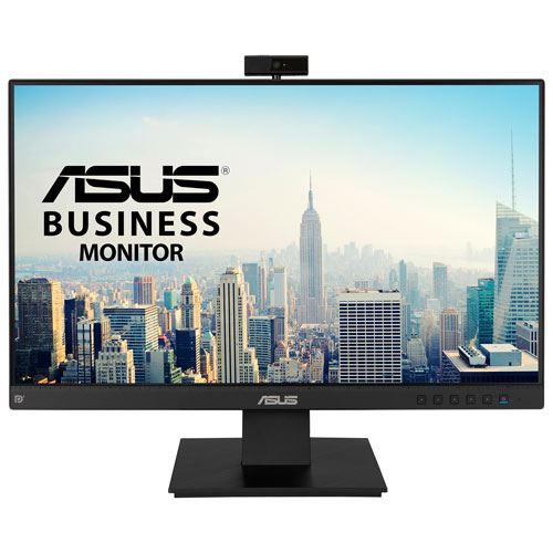 ASUS 24" FHD 60Hz 5ms GTG IPS LED Business Monitor with Built-in Webcam - Black