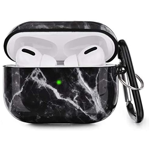 Black V-MORO AirPods Pro Case Marble Cute Airpods Accessories Protective Hard Case Cover Compatible with Apple AirPods 3 case