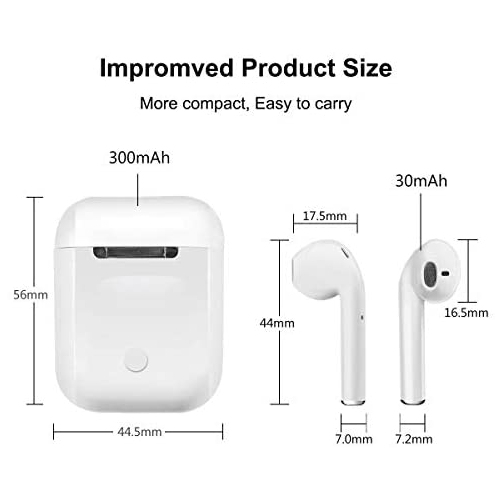 i12 Bluetooth 5.0 TWS Earbuds Smart Touch Hi-Fi Sound for iOS/Android with Charging case