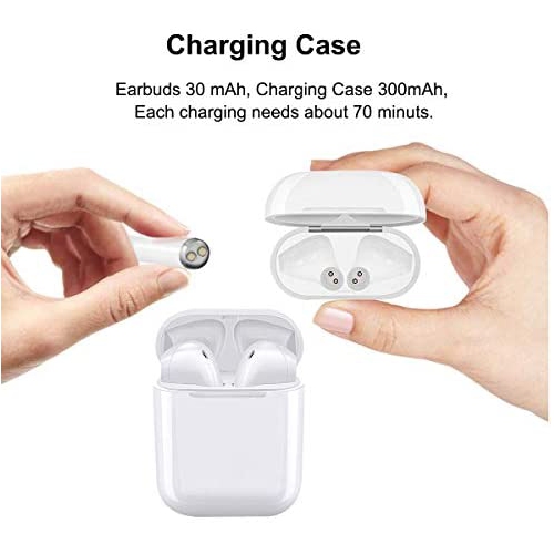 i12 Bluetooth 5.0 TWS Earbuds Smart Touch Hi-Fi Sound for iOS/Android with Charging case