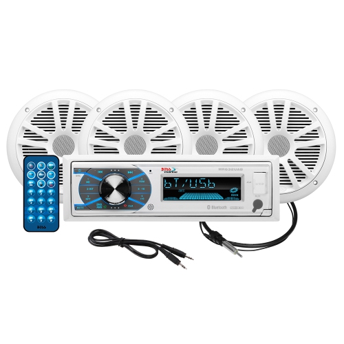 BOSS AUDIO  Mck632Wb.64 Package Am/fm Digital Media Receiver; 2 Pairs Of 6.5" Speakers & Antenna