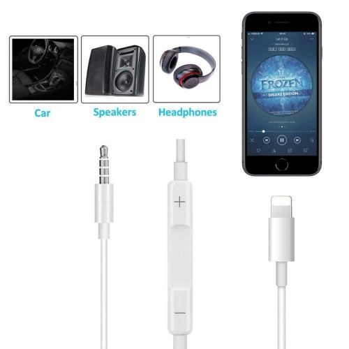 Lightning To 3.5mm Jack Audio Aux Cable 
