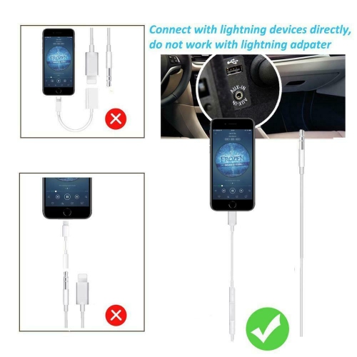 Lightning To 3.5mm Jack Audio Aux Cable 
