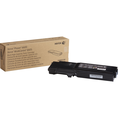Xerox 106R02228 Black High Yield Original Toner Cartridge Fro: Phaser 6600, WorkCenter 6605
