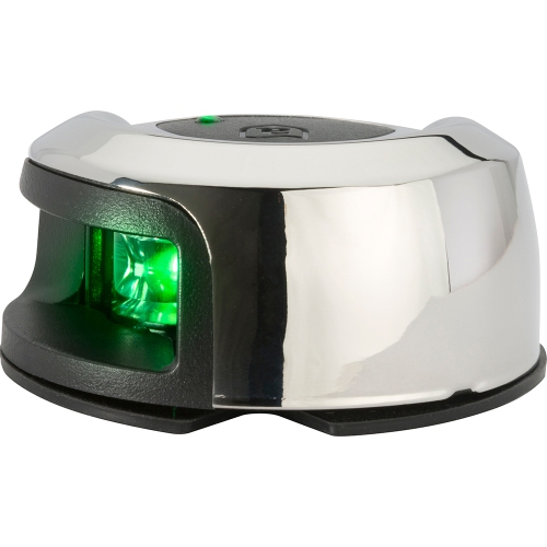 ATTWOOD MARINE  Attwood Lightarmor Deck Mount Navigation Light - Stainless Steel - Starboard (Green) - 2Nm