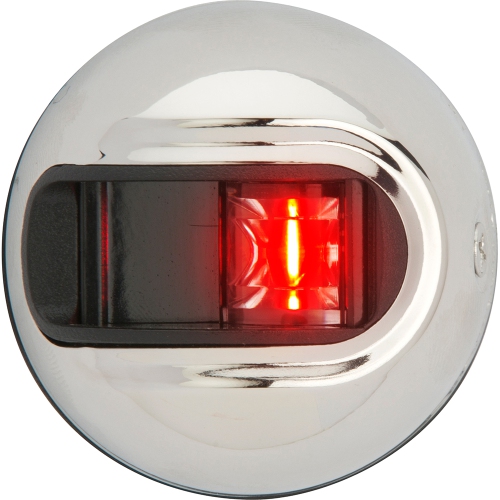 ATTWOOD MARINE  Attwood Lightarmor Vertical Surface Mount Navigation Light - Port (Red) - Stainless Steel - 2Nm