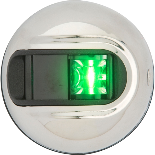 Image 1 de 1.. Attwood LightArmor Vertical Surface Mount Navigation Light - Starboard - Stainless Steel - 2NM