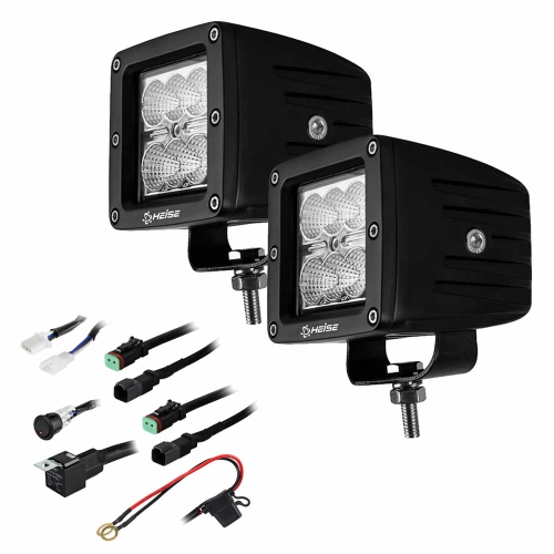 HEISE LED LIGHTING  Heise 6 Led Cube Light - Flood Beam - 3" - 2 Pack