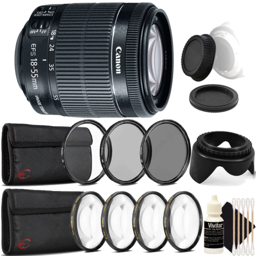 Canon EF-S 18-55mm f/3.5-5.6 IS STM Lens with Kit For Canon 80D and 1300D - International Version w/Seller Warranty
