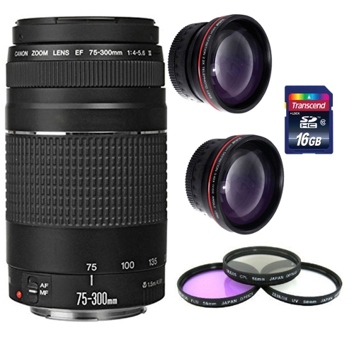 CANON  Ef 75-300MM F/4.0-5.6 Iii Autofocus Lens+ for T6 T5I T6I T6S 70D 80D