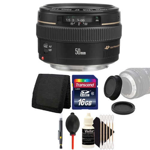 Image 1 of 1.. Canon EF 50mm f/1.4 USM Lens with Best Accessories International Version w/Seller Warranty