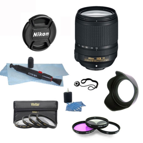 NIKON  18-140MM F/3.5-5.6G Ed Vr Af-S Dx Nikkor Zoom Lens + Deluxe Accessory Kit International Version W/seller Warranty