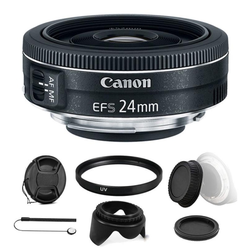 Canon EF-S 24mm f/2.8 STM Lens with Accessory kit International