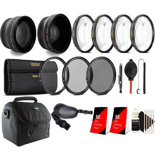 52mm Wide Angle + Telephoto + UV CPL ND Lens + Macro Kit + DSLR Hand Grip + Remote Control +Bundle - International Version w/Seller Warranty