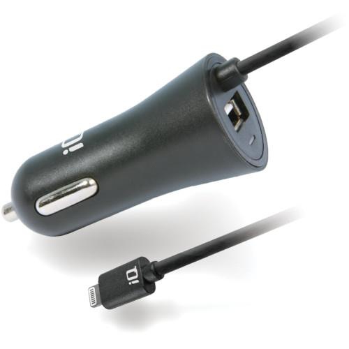 Iq Lightning In Car Charger With Built In Coiled Cable And Extra Usb Port 1 2 Meters Iqclaalb Best Buy Canada