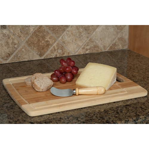Eco-Friendly Organic Bamboo Cutting Board w/ Drip Groove 3PC Set, Various Convenient Sizes