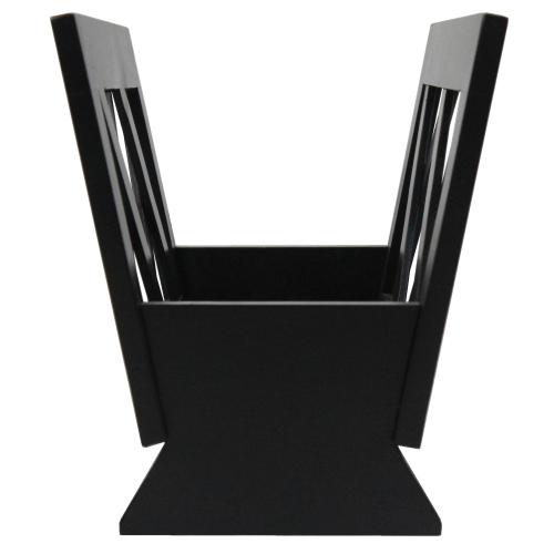 Oceanstar Wood Magazine Rack - Black