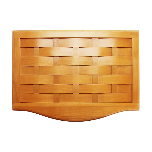 Oceanstar Bowed Front Laundry Wood Hamper - Brown