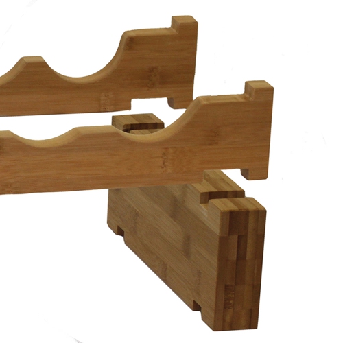 Oceanstar 18-Bottle Stackable Bamboo Wine Rack