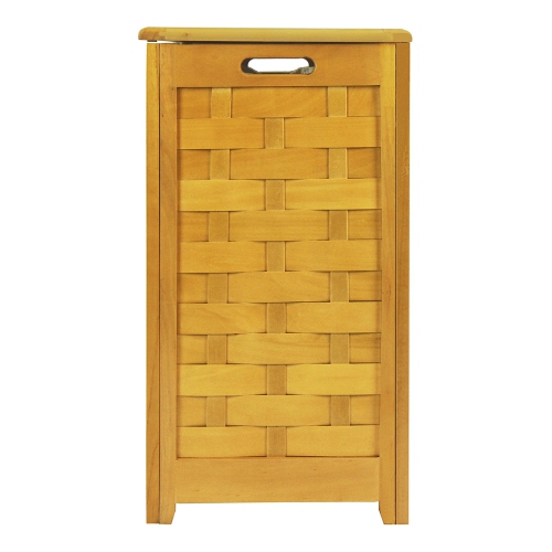 Oceanstar Rectangular Laundry Wood Hamper - Brown
