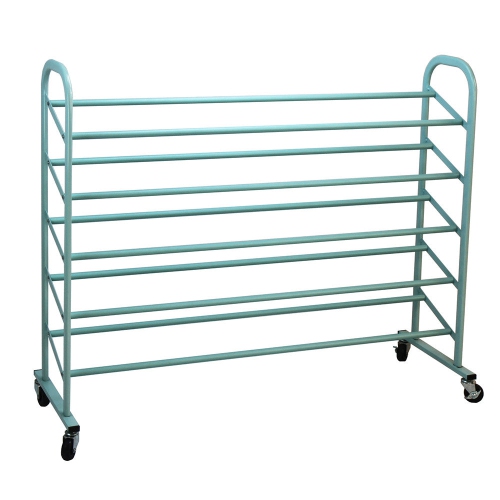 OCEANSTAR  5-Tier Metal Shoe Rack In Turquoise