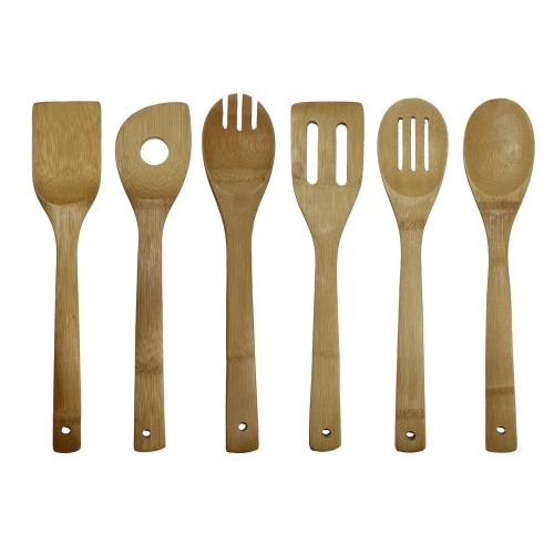 OCEANSTAR  6 Piece Bamboo Cooking Utensil Set