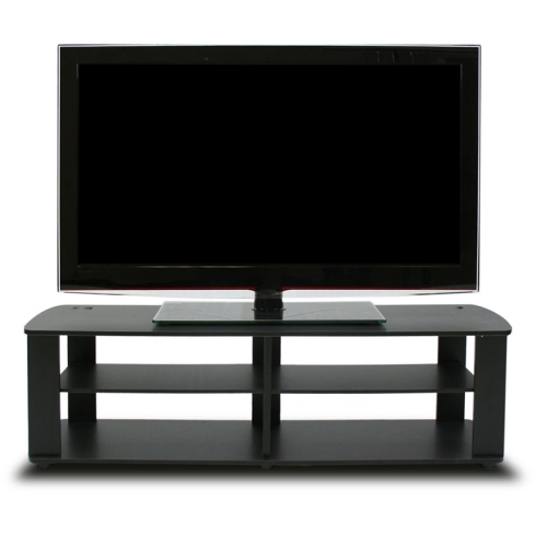 Furinno Nelly Wood Entertainment Center TV Stand for TV up to 50" in Black