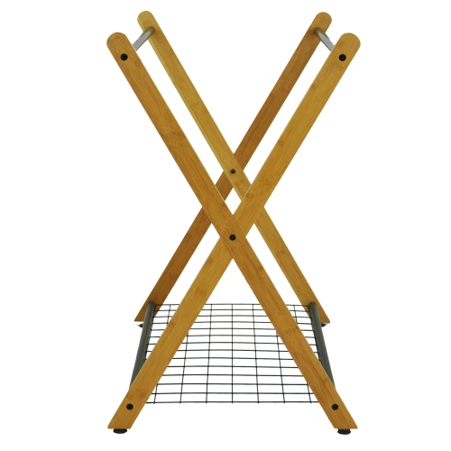 Oceanstar X-Frame Bamboo 3-Bag Laundry Sorter