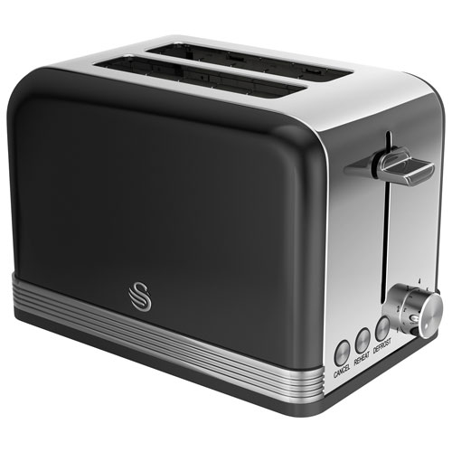 Swan Retro Toaster - 2 Slice - Black