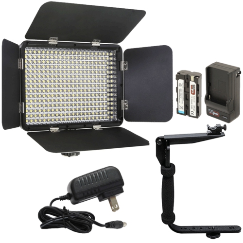 330 LED Varicolor Ultra Slim Photo Video Light + Flash Bracket - International Version w/Seller Warranty