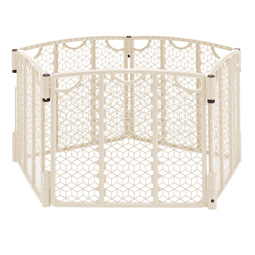 Evenflo Pressure/Hardware Mounted/ Freestanding Versatile Play Space - Cream
