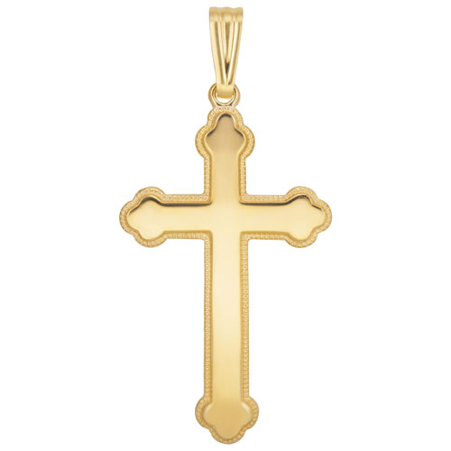 Pendentif en forme de croix fantaisie en or laminé 14 ct de Le Reve Collection