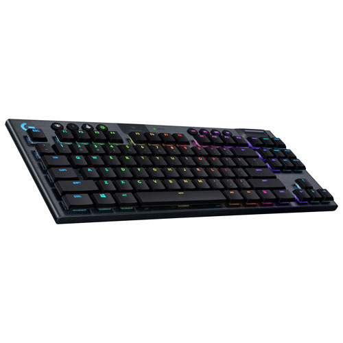 Logitech G915 TKL LIGHTSPEED Wireless Backlit Mechanical Clicky Gaming Keyboard - Carbon - English
