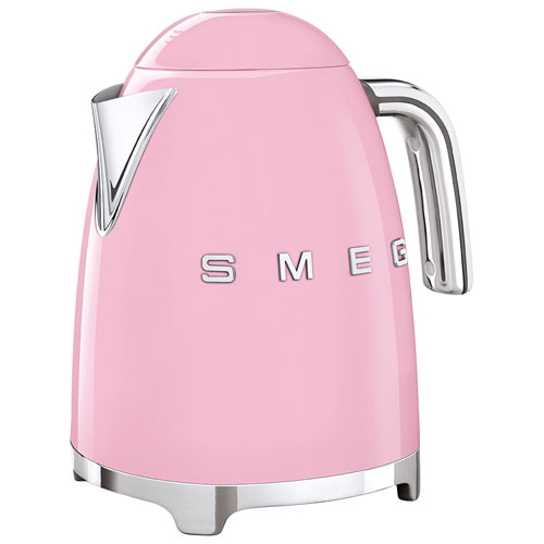Bouilloire électrique de style années 50 de Smeg - 1,7 L - Rose