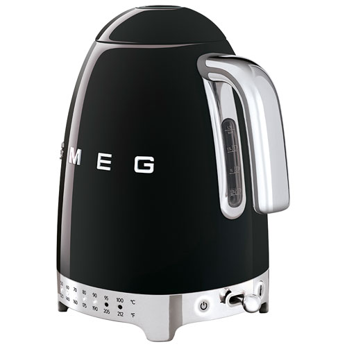 Bouilloire électrique programmable de la gamme Années 50 de Smeg - 1,7 l - Noir