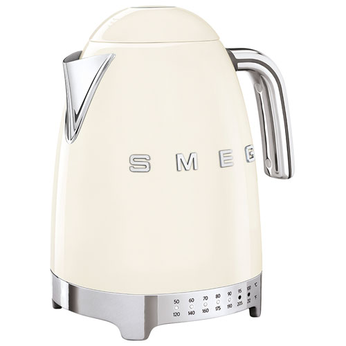 Smeg 50's Style Programmable Electric Kettle - 1.7L - Cream