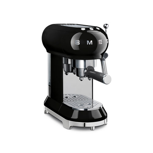 Smeg 50's Style Manual Espresso Machine with 15 Bar Pressure - Black