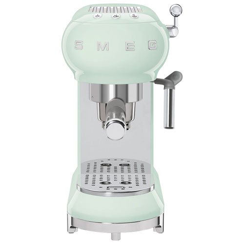 Machine à espresso manuelle de 15 bars de style années 50 de Smeg - Vert pastel