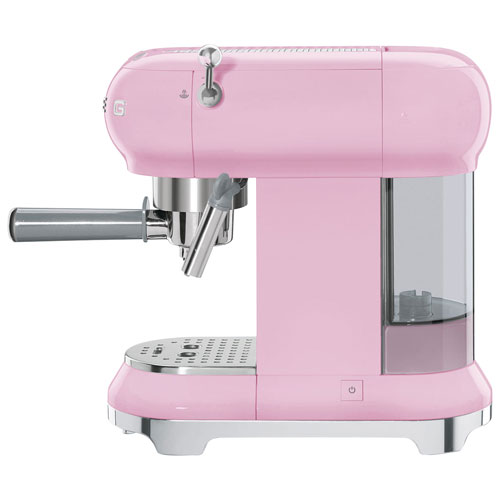 Machine à espresso manuelle de 15 bars de style années 50 de Smeg - Rose